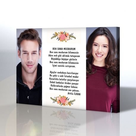 Yazı ve Fotoğraf Kolaj Tablo