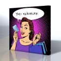 Konuşma Balonunu Doldur - Retro Kanvas Tablosu
