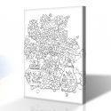 Natürmort Çizim Kanvas Boyama Tablosu (Mandala Tablosu)