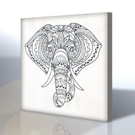 Fil Kanvas Boyama Tablosu (Mandala Tablosu)