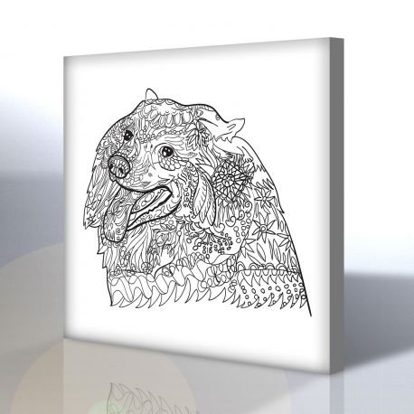 Köpek Boyama Tablosu (Mandala Tablosu)
