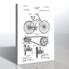Bisiklet Patenti Kanvas Tablo
