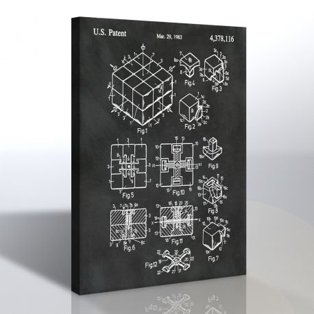 Rubik Küp Kanvas Tablo