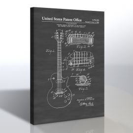 Elektronik Gitar Patent Kanvas Tablo
