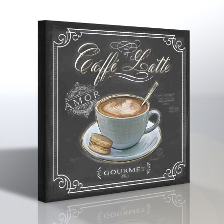 Dekoratif Caffe Latte Kanvas Tablo