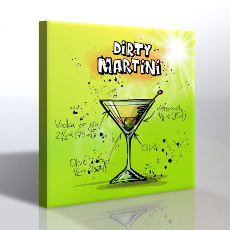Dirty Martini Kanvas Tablo