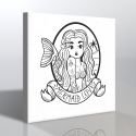 Yetişkinler İçin Deniz Kızı Boyama Tablosu (Mandala Tablosu)