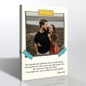Kişiye Özel Şiir veya Söz Yazılı Fotoğraflı Kanvas Tablo