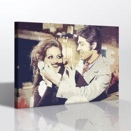 Phtoshop Tasarımlı Türkan Şoray ve Kadir İnanır Kanvas Tablo