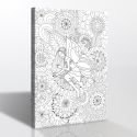 Peri ve Çiçekler Boyama Tablosu (Mandala Tablosu)