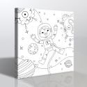 Uzay, Uzaylı ve Astronot Boyama Tablosu
