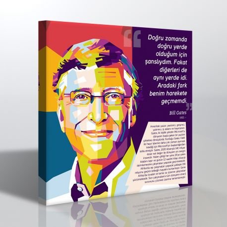 Bill Gates Kanvas Tablo
