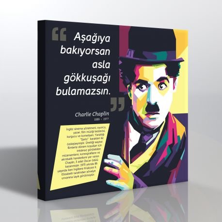 Charlie Chaplin Kanvas Tablo