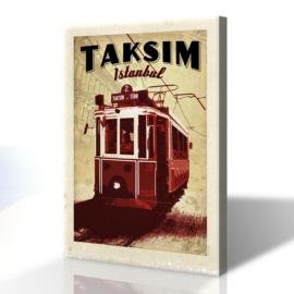 İstanbul Taksim Tramvay Kanvas Tablo