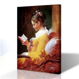 Kitap Okuyan Kız - Fragonard Kanvas Tablo