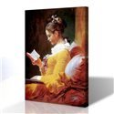 Kitap Okuyan Kız - Fragonard Kanvas Tablo