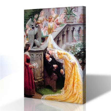 Öpücük - Lord Frederic Leighton Kanvas Tablo