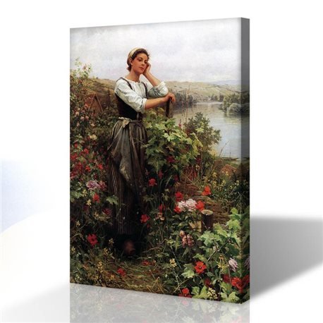 Çiftçi Kız - Daniel Ridgway Knight Kanvas Tablo