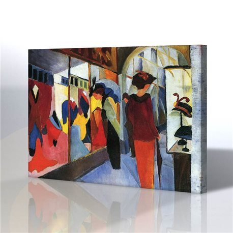 Alış Veriş - August Macke Kanvas Tablo