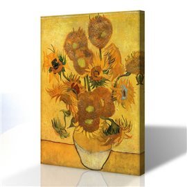 Vazodaki 15 Ayçiçeği - Vincent Van Gogh Kanvas Tablo