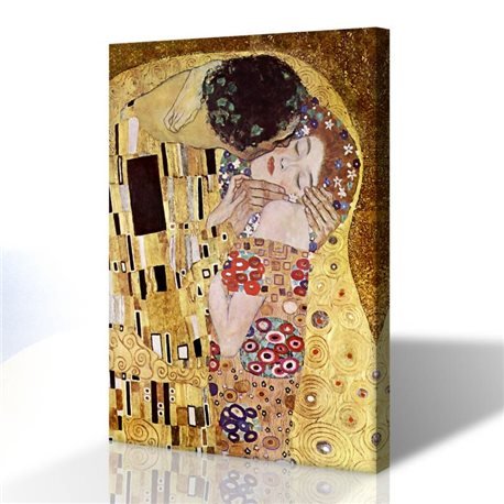 Öpücük - Gustav Klimt Kanvas Tablo