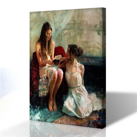 Kitap Okuyan Kız Kanvas Tablo