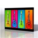 Pop Art Gitarlar Kanvas Tablo