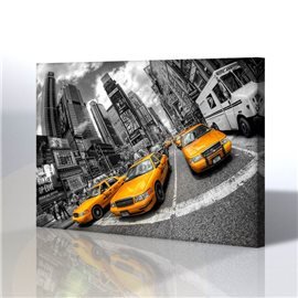 New York Sarı Taksiler Kanvas Tablo