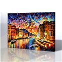 Venedik Kanal Manzarası - Leonid Afremov Kanvas Tablo