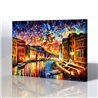 Venedik Kanal Manzarası - Leonid Afremov Kanvas Tablo