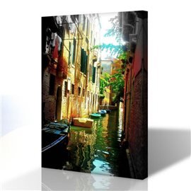 Venedik Kanal Manzarası Kanvas Tablo