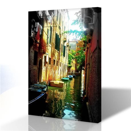 Venedik Kanal Manzarası Kanvas Tablo