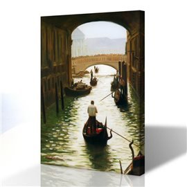 Venedik Kanal Manzarası Kanvas Tablo