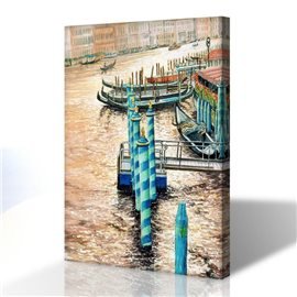 Gondollar / Venedik Kanvas Tablo