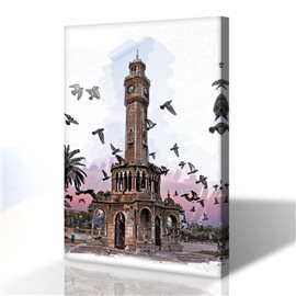 İzmir Saat Kulesi Kanvas Tablo