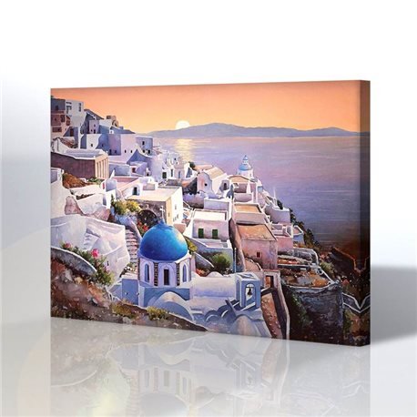 Santonini Adası / Yunanistan Kanvas Tablo
