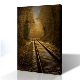 Tren Rayı - Caro Kiessling Kanvas Tablo