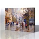Sokak Manzarası - Edouard Leon Kanvas Tablo