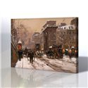 Sokak Manzarası - Edouard Leon Kanvas Tablo