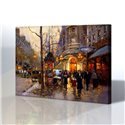 Sokak Manzarası - Edouard Leon Kanvas Tablo