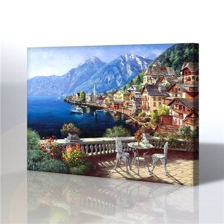 Balkon Sefası Kanvas Tablo
