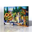Ev Bahçe Manzarası - Leonid Afremov Kanvas Tablo