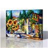 Ev Bahçe Manzarası - Leonid Afremov Kanvas Tablo