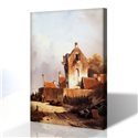 Klasik Manzara - Charles Henri Joseph Leickert Kanvas Tablo