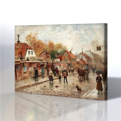 Norrlandsgatan - Frans_Wilhelm Odelmark Kanvas Tablo