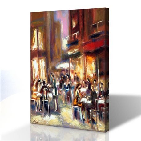 Kafe Manzarası Kanvas Tablo