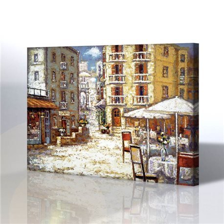 Kafe Manzarası Kanvas Tablo