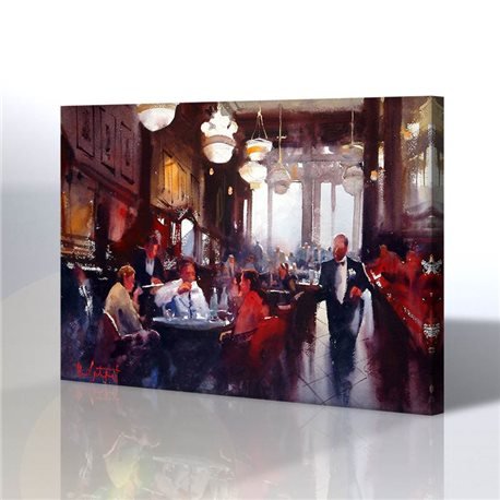 Kafe Restoran Manzarası Kanvas Tablo