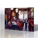 Kafe Restoran Manzarası Kanvas Tablo
