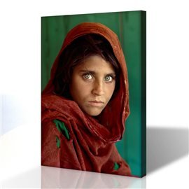 Afgan Kızı Kanvas Tablo